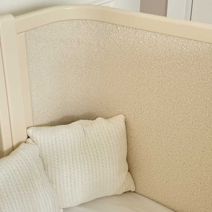 Patut bebe tapitat bucle co-sleeping Victoria 120 × 60 cm – Milky