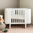 Patut bebe tapitat bucle co-sleeping Victoria 120 × 60 cm – Alb