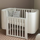 Patut bebe tapitat bucle co-sleeping Victoria 120 × 60 cm – Alb (5)