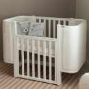 Patut bebe tapitat bucle co-sleeping Victoria 120 × 60 cm – Alb (2)