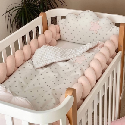 Set lenjerie patut bebe Norisori roz