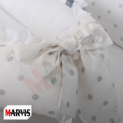 Protecție pentru somn - Baby Nest cu buline albastre