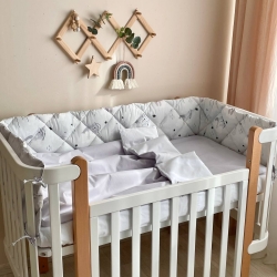 Set lenjerie pentru pătuțul bebelușului Tiago, 6 piese