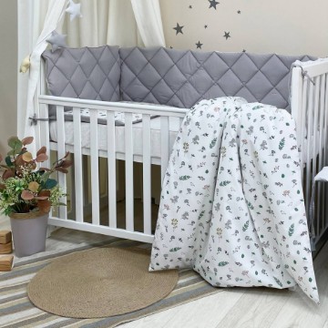 Set de Lenjerie pentru Pătuț Bebe/Copii 6 Piese - Design Mix Crenguțe