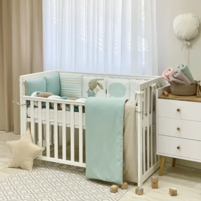 Set lenjerie Patut Bebe / Copii 7 piese Bunies