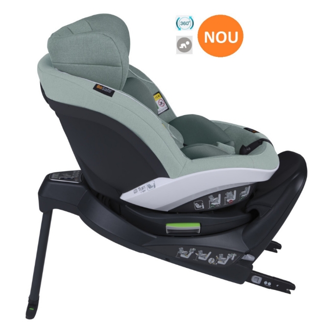 Poza cu Scaun auto rotativ BeSafe iZi Turn i-Size SeaGreen pentru copii 6 luni - 4 ani