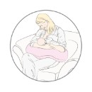 Poza cu Perna multifunctionala maxi, frunze maro, pentru bebelusi, copii si mame Ceba Baby, 741-000-746