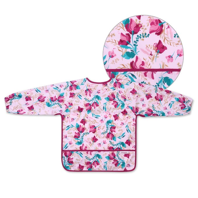 Poza cu Barbita cu maneca lunga cu model floral Babyono 1477/01