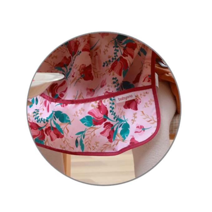 Poza cu Barbita cu maneca lunga cu model floral Babyono 1477/01