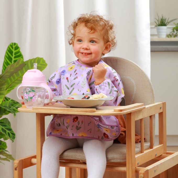 Poza cu Barbita cu maneca lunga cu model floral Babyono 1477/01