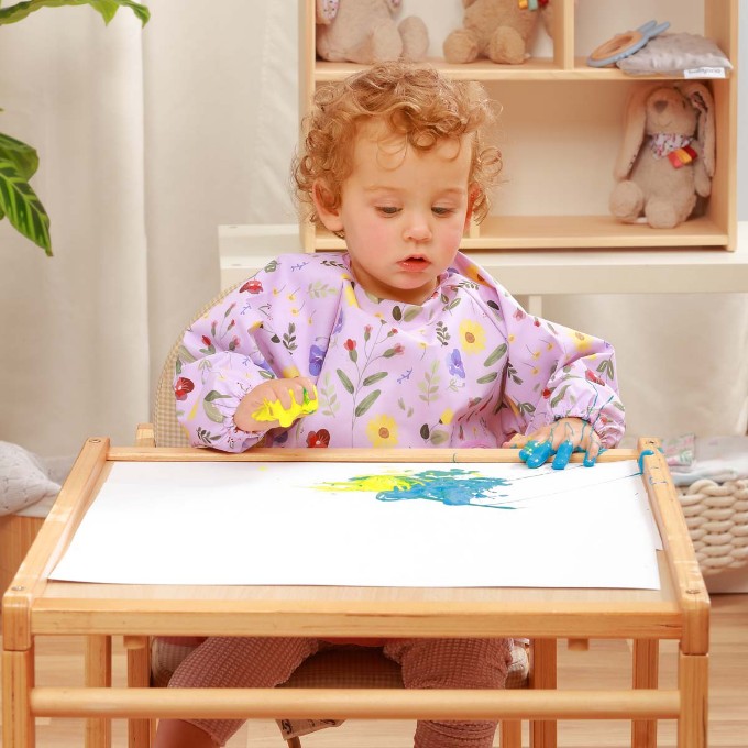 Poza cu Barbita cu maneca lunga cu model floral Babyono 1477/01