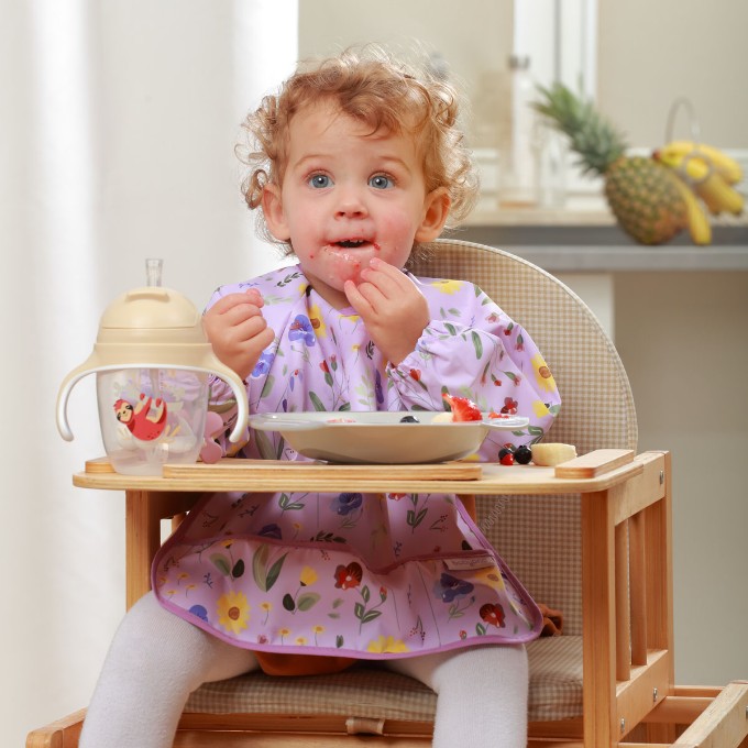 Poza cu Barbita cu maneca lunga cu model floral Babyono 1477/01