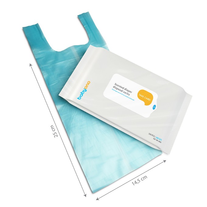 Poza cu Saci parfumati pentru scutece Babyono 100 bucati 1052