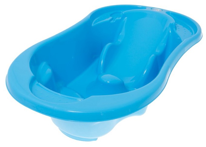 Poza cu Cadita anatomica si ergonomica pentru bebelusi Tega Baby cu senzor de temperatura si dop pentru scurgere, albastru TG-011-126