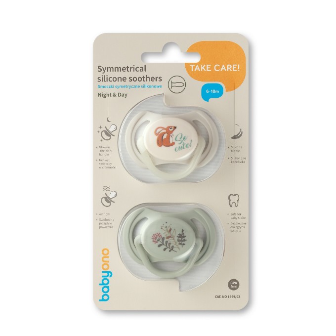 Poza cu Suzetă anatomică din silicon 0-6 m, Babyono, 1670/01