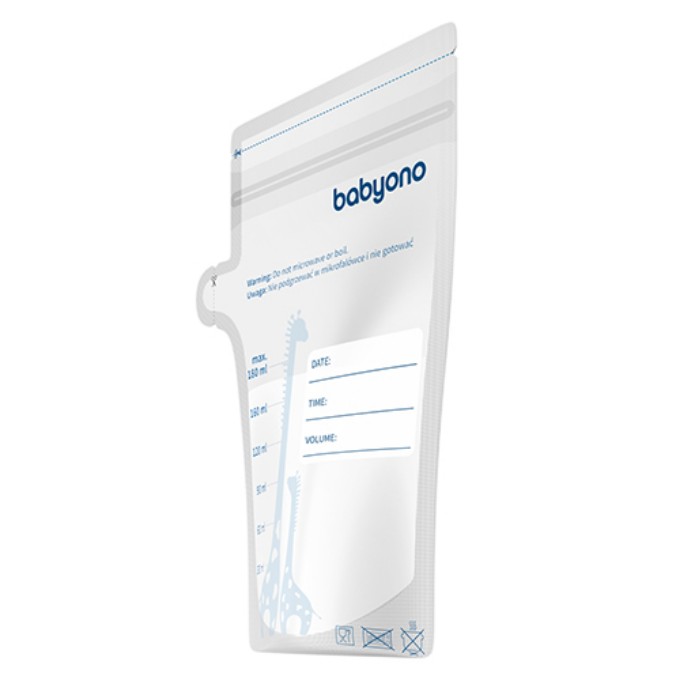 Poza cu Pungi depozitare lapte matern 180ml, 30buc Babyono 1084