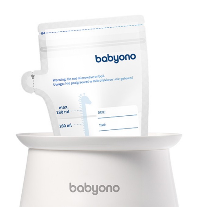 Poza cu Pungi depozitare lapte matern 180ml, 30buc Babyono 1084
