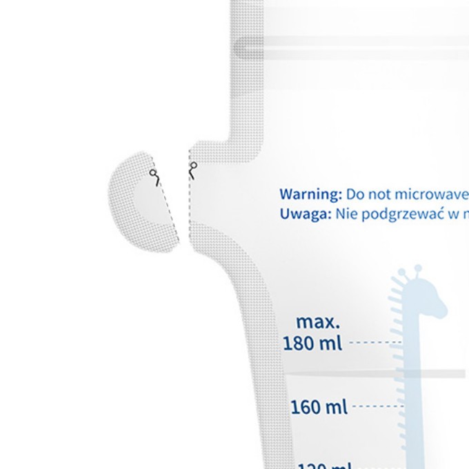 Poza cu Pungi depozitare lapte matern 180ml, 30buc Babyono 1084