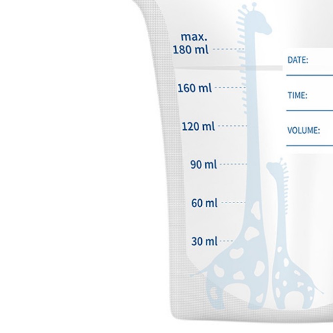 Poza cu Pungi depozitare lapte matern 180ml, 30buc Babyono 1084