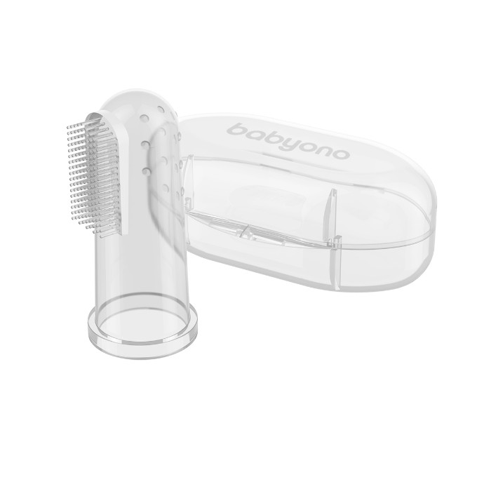Poza cu Degetar din silicon transparent pentru dinti bebelusi si copii, Babyono, 723/01