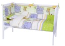 Poza cu Set lenjerie bumbac 7 piese pentru saltea de 140 x 70 cm, Safari verde, Beberoyal, BLACK FRIDAY-LJ007P-140-012
