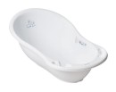 Poza cu Cadita ergonomica pentru bebelusi Tega Baby cu senzor de temperatura si dop pentru scurgere, colectia Micutii Iepurasi, 86 cm, alb KR-004-103