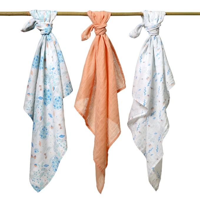 Poza cu Scutece muselina super soft, set 3 bucati, 100% bumbac, 70x70 cm, Babyono, 348/09
