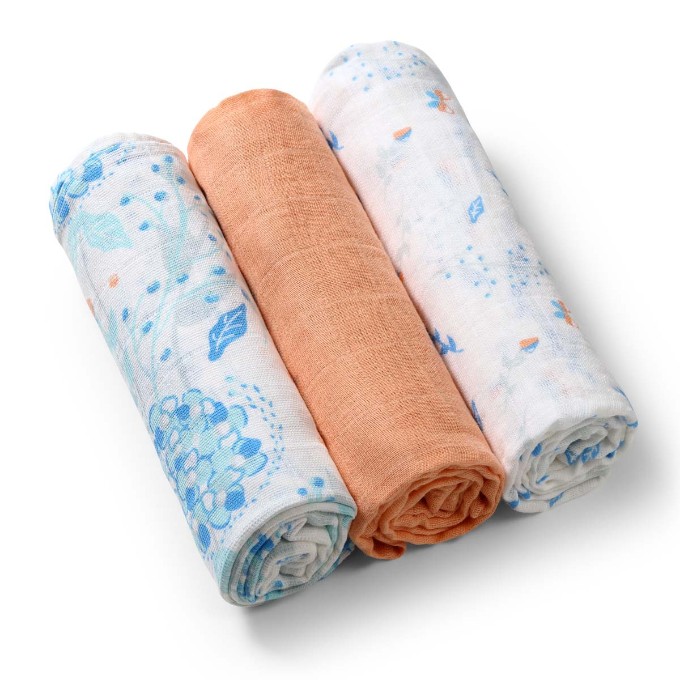 Poza cu Scutece muselina super soft, set 3 bucati, 100% bumbac, 70x70 cm, Babyono, 348/09