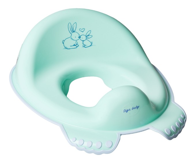 Poza cu Reductor toaleta anti-derapant Tega Baby colectia Micutii Iepurasi, menta KR-002-105