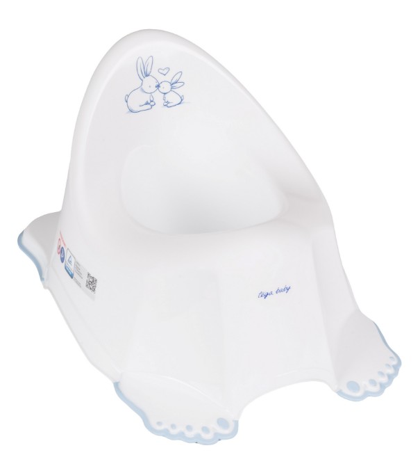 Poza cu Olita muzicala anti-derapanta ergonomica Tega Baby colectia Micutii Iepurasi, alb PO-058-103