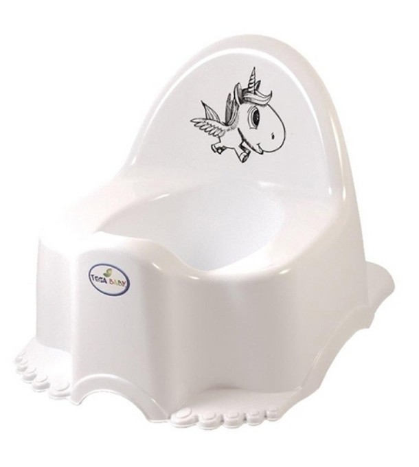 Poza cu Olita muzicala ergonomica Tega Baby colectia Eco Unicorn, alb PO-055-103