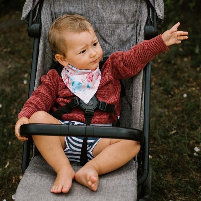 Poza cu Set 2 bucati barbita, esarfa bumbac Babyono 2 in 1 Jungla 879/14