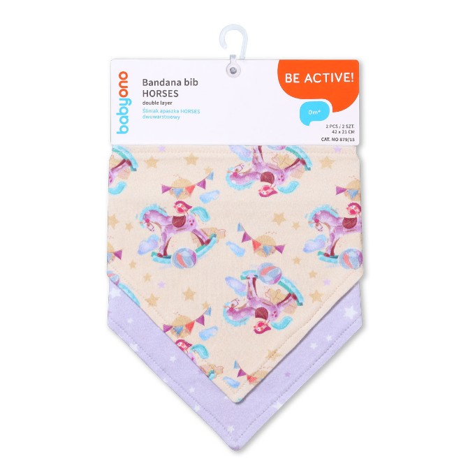 Poza cu Set 2 bucati barbita, esarfa bumbac Babyono 2 in 1 Caluti 879/15