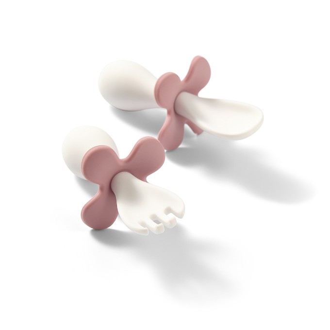 Poza cu Set tacamuri ergonomice roz Babyono 969/01