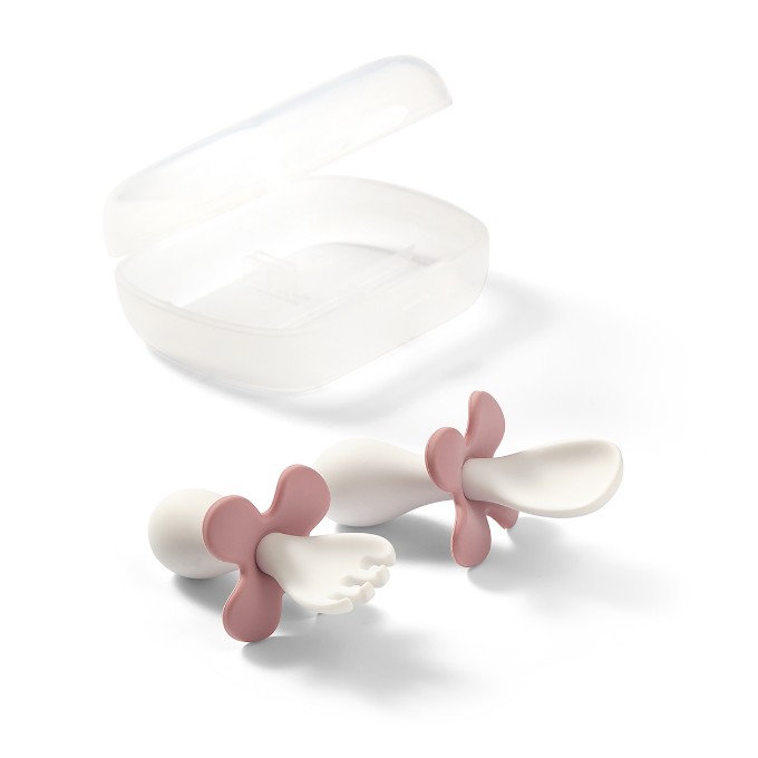 Poza cu Set tacamuri ergonomice roz Babyono 969/01