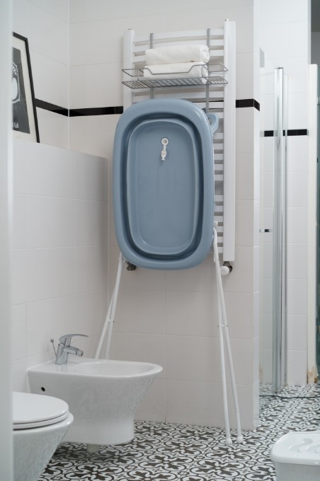 Poza cu Cadita pliabila cu dop de scurgere si termometru Morning Sky Tega Baby FB-004-129