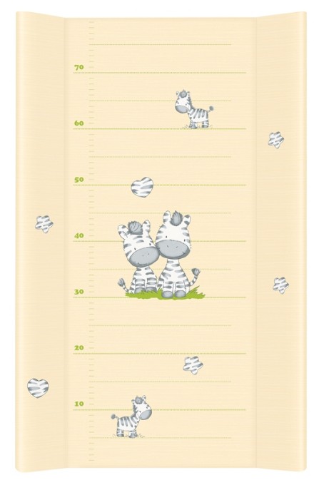 Poza cu Saltea de Infasat COMFORT 50x80cm, cu Intaritura, Grosime 3cm, Sistem Anti-Alunecare, Zebra Galbena 212-002-141