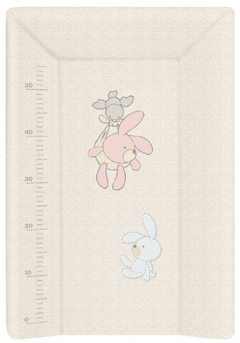 Poza cu Saltea de Infasat cu Capat Inchis 50x70cm, cu Intaritura, Suprafata Moale, Sistem Anti-Alunecare, Ceba Baby, Iepuras 201-068-260