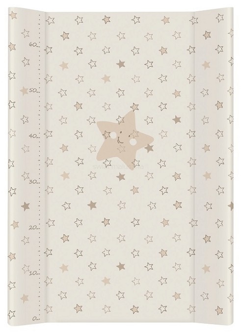 Poza cu Saltea de Infasat COMFORT 50x70cm, cu Intaritura, Grosime 3cm, Sistem Anti-Alunecare, stele, gri 203-066-111