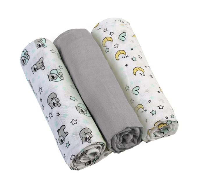 Poza cu Scutece muselina super soft, set 3 bucati, 100% bumbac, 70x70 cm, Babyono, 348/01