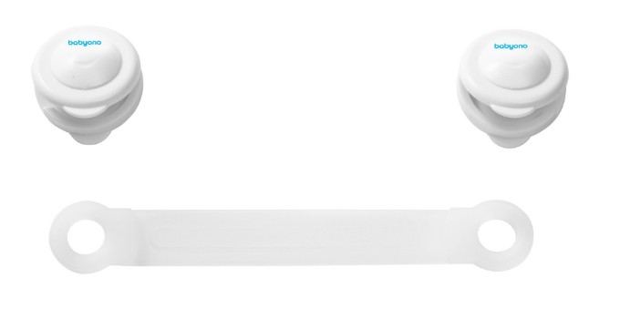Poza cu Set 2 protectii universale albe pentru frigidere, dulapuri si sertare cu usi glisante Babyono 953/01