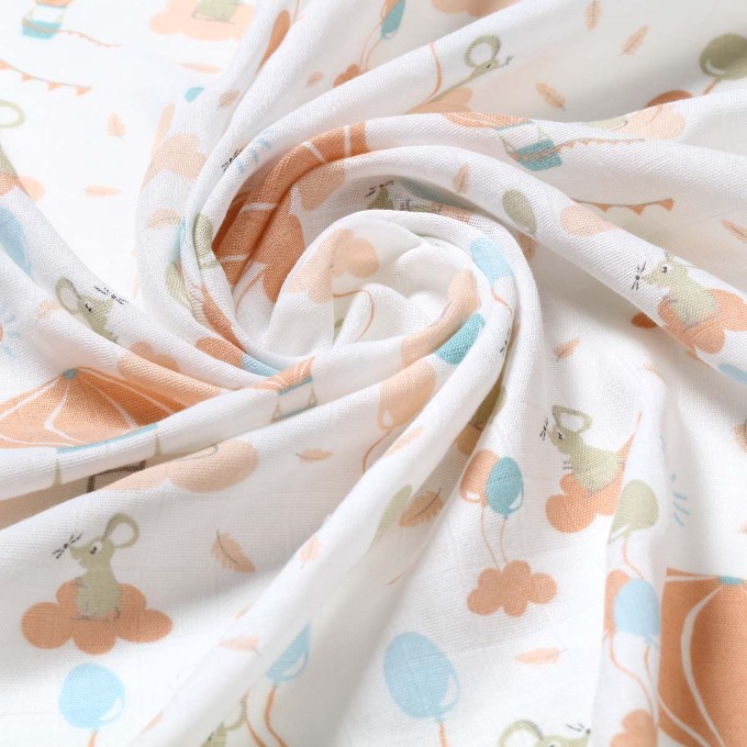 Poza cu Scutece muselina natural, set 3 bucati, 70%bambus si 30%bumbac, 70x70 cm, Babyono, 397/09
