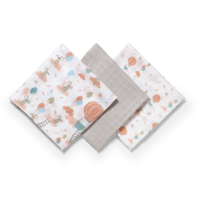 Poza cu Scutece muselina natural, set 3 bucati, 70%bambus si 30%bumbac, 70x70 cm, Babyono, 397/09