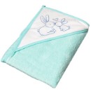 Poza cu Prosop cu gluga din bumbac 100x100 cm, Tega Baby, colectia Micutii Iepurasi, verde KR-008-105