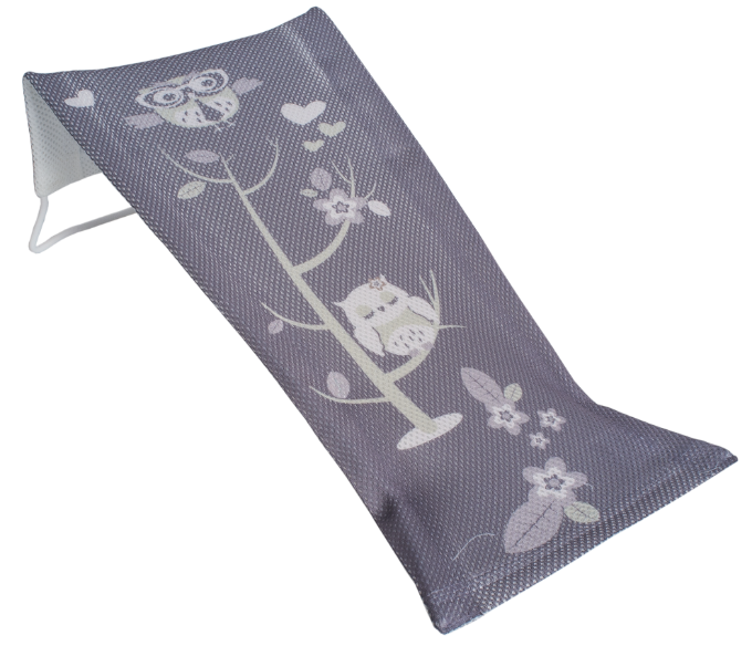 Poza cu Suport anatomic textil pentru baie bebe Tega Baby colectia Bufnita, gri SO-026-106
