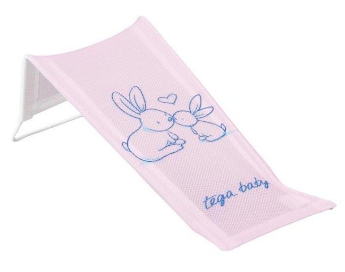 Poza cu Suport anatomic textil pentru baie bebe Tega Baby colectia Micutii Iepurasi, roz KR-026-104