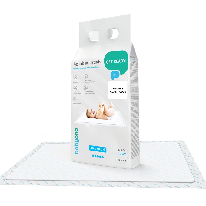 Poza cu Paturica protectie unica folosinta Babyono 10+2 40*60CM 513/12