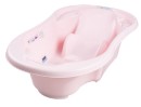 Poza cu Cadita anatomica si ergonomica pentru bebelusi Tega Baby cu senzor de temperatura si dop pentru scurgere, roz pal TG-011-104
