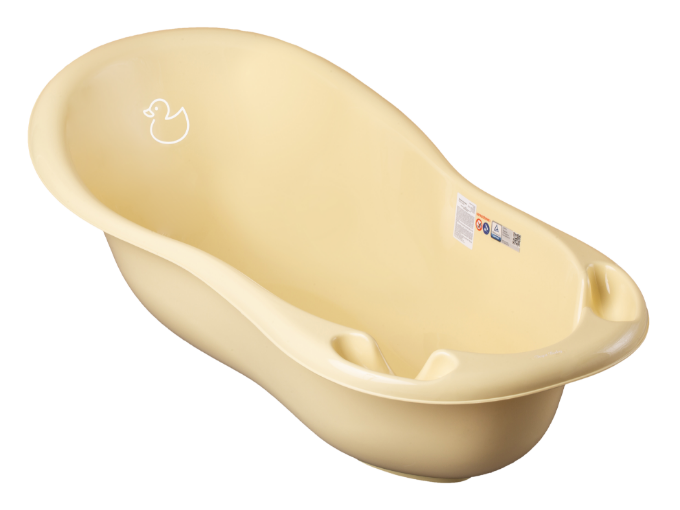 Poza cu Cadita ergonomica pentru bebelusi Tega Baby cu senzor de temperatura, colectia Ratusca, 102 cm, galben DK-005-132