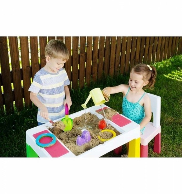 Poza cu Set masuta cu scaun pentru copii Tega Baby Multifan, albastru MF-001-120